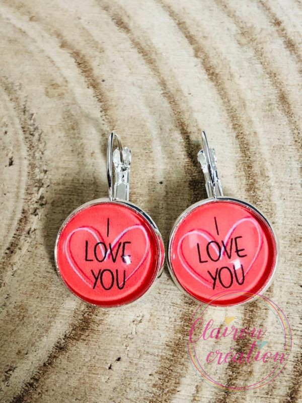 Boucles dormeuses Amour (139)