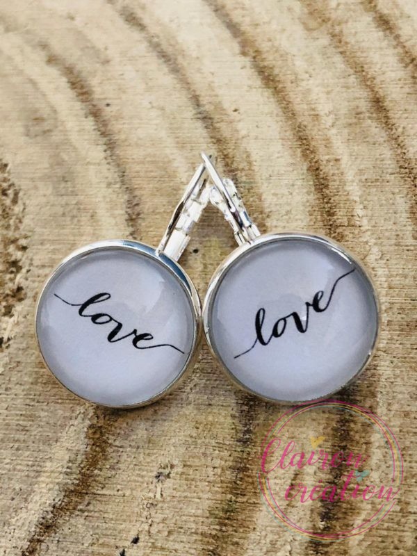 Boucles dormeuses Amour (131)