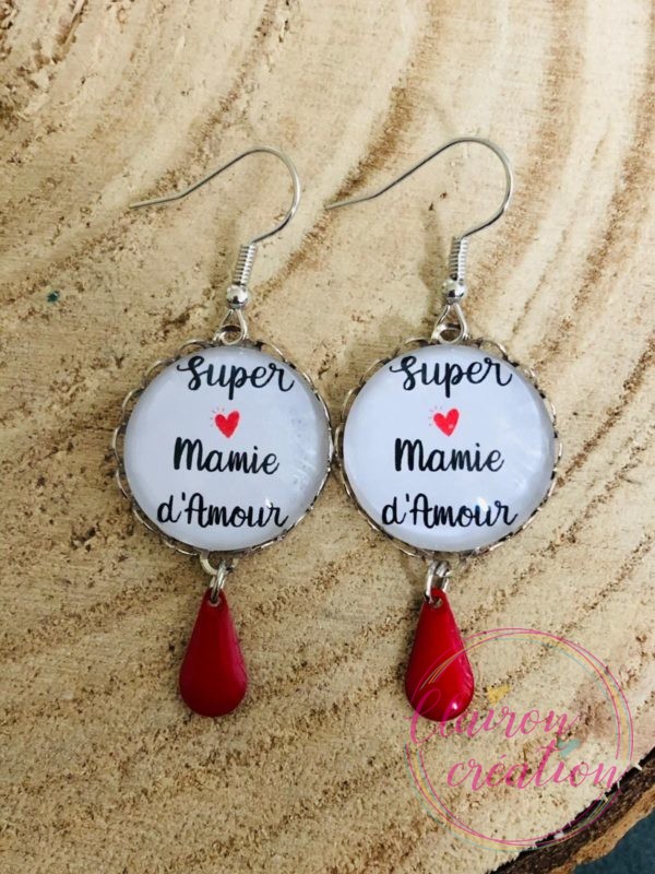 Boucles pendantes Gouttes Super Mamie d'Amour