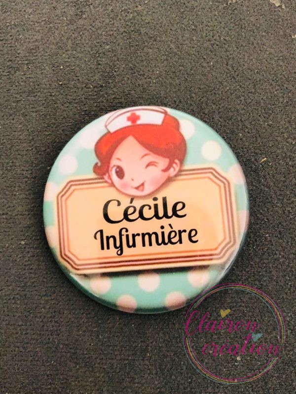 Badge Infirmière+ prénom (3)