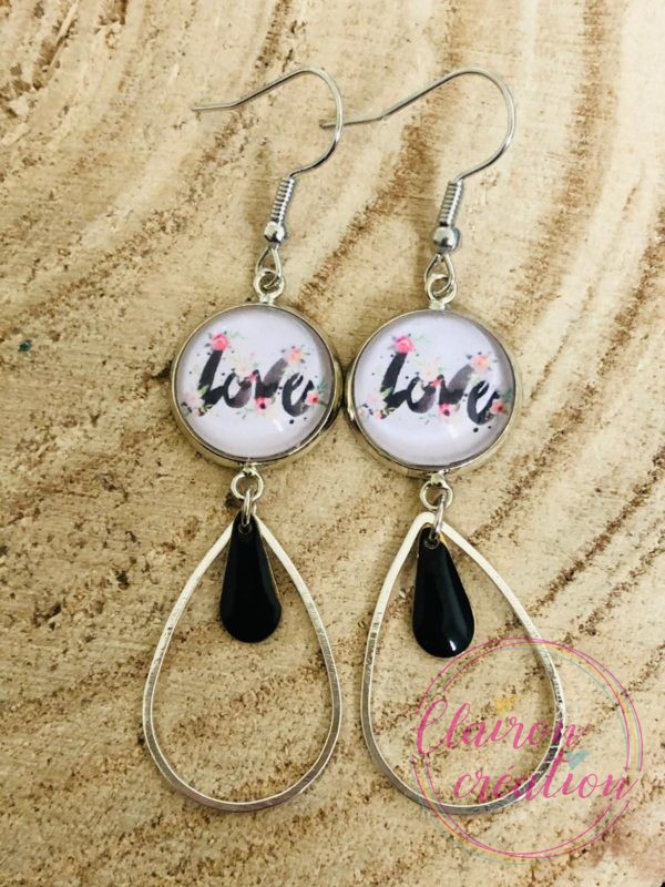 Boucles pendantes Amour (3)