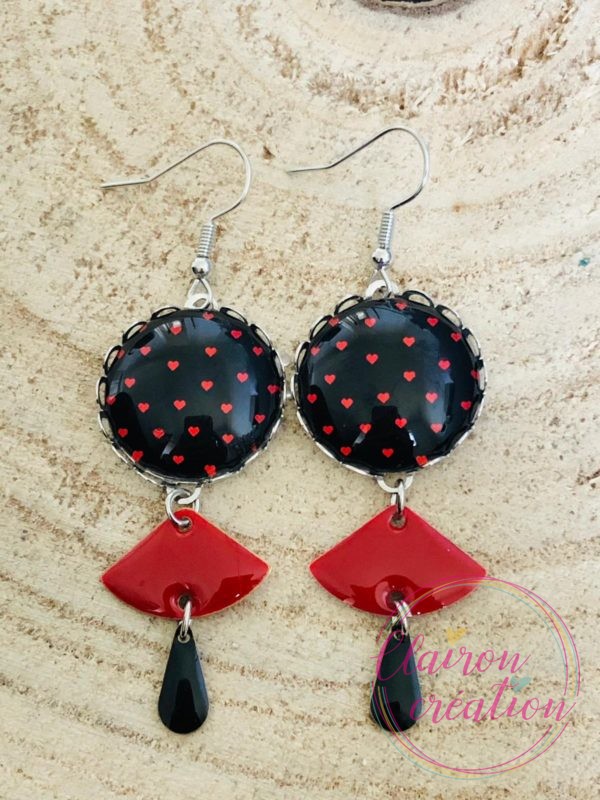 Boucles Pendantes Amour (1)