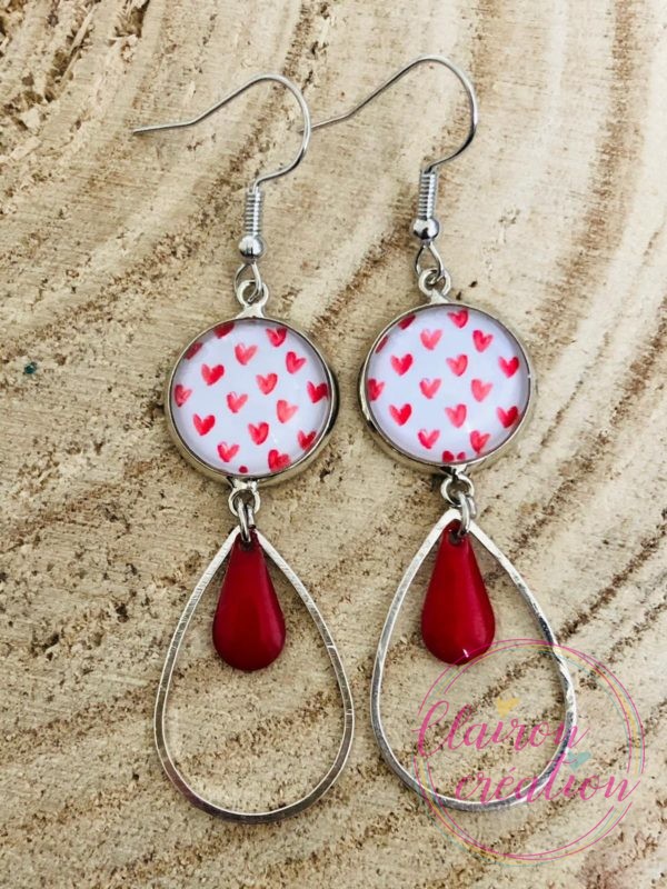 Boucles pendantes Amour (4)