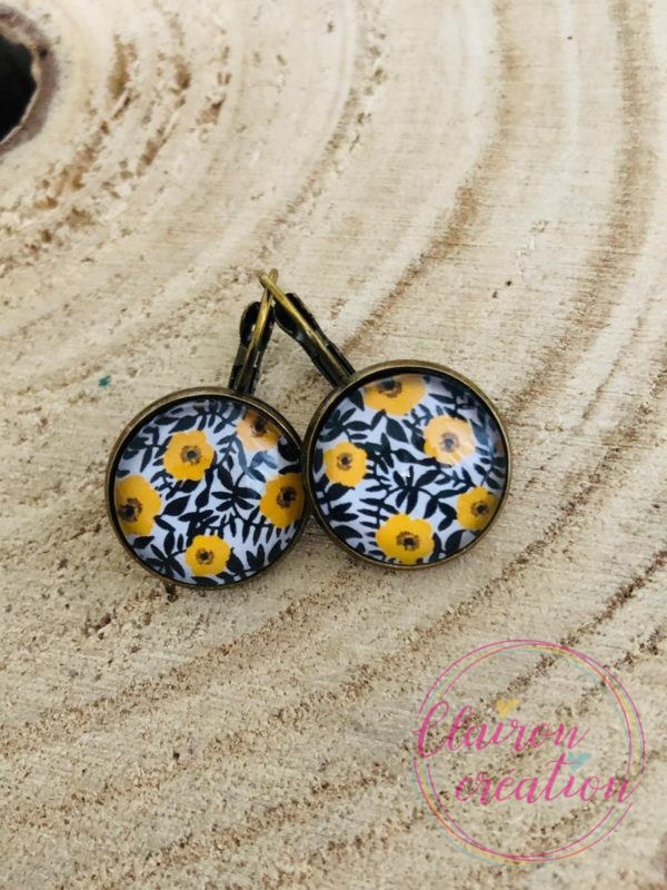 Boucles dormeuses Fleurs (145)