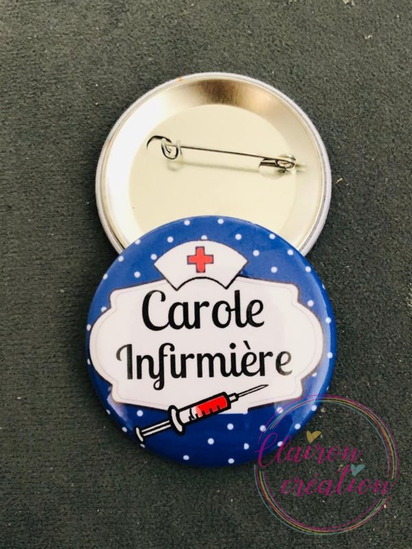 Badge Infirmière+ prénom (2)