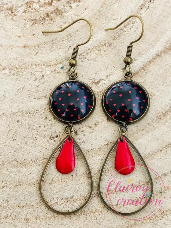 Boucles pendantes Amour