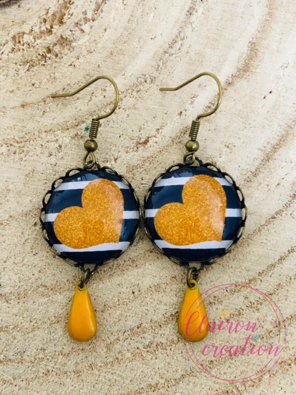 Boucles pendantes Gouttes Amour (88)