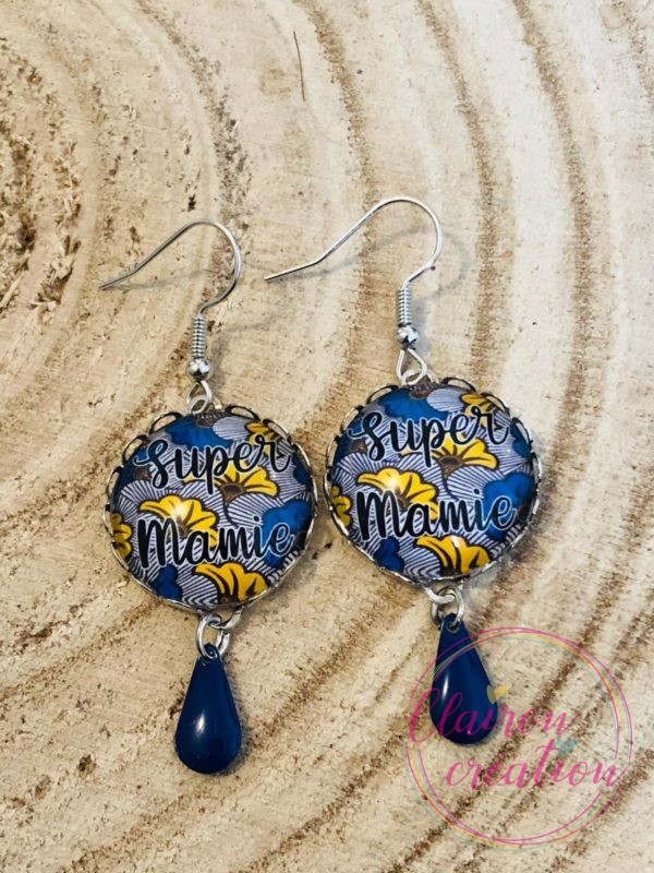 Boucles pendantes Gouttes Super Mamie