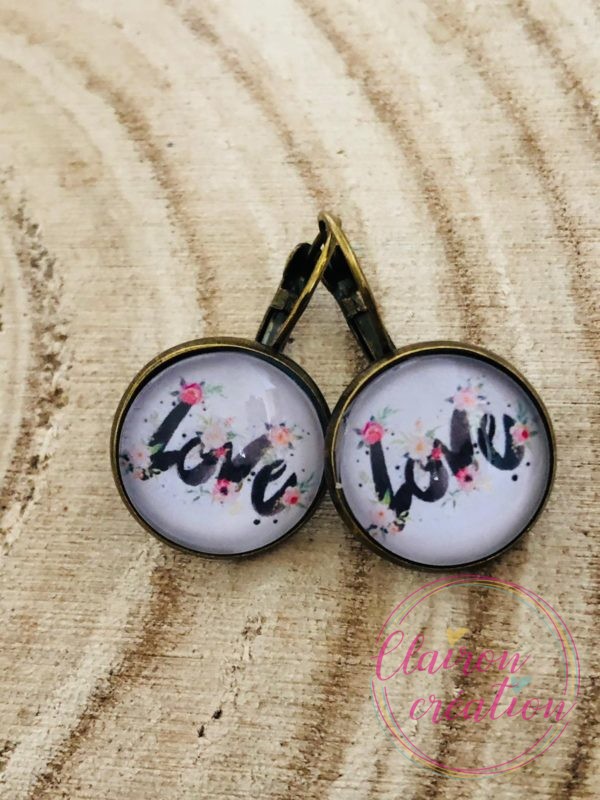 Boucles dormeuses Amour (136)