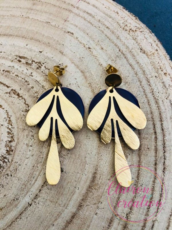 Boucles Abbie (8) violet foncé