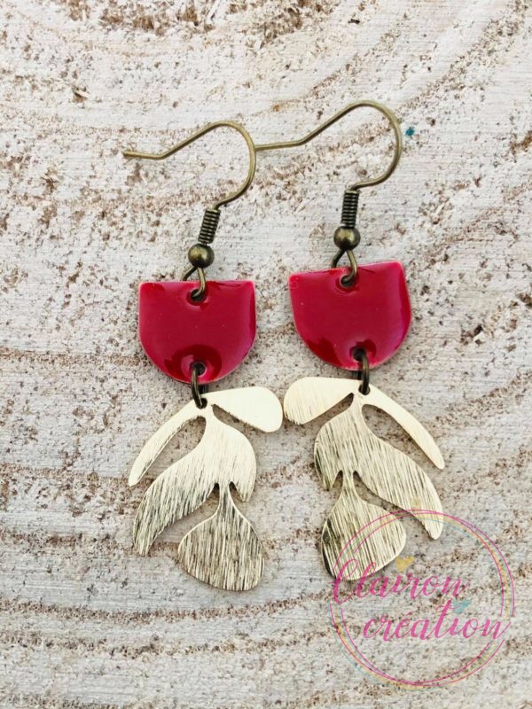 La paire de Boucles ATHENA (7) Rouge