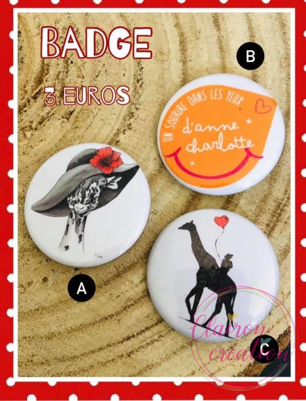 Badge Asso Un Sourire dans les Yeux d'Anne Charlotte