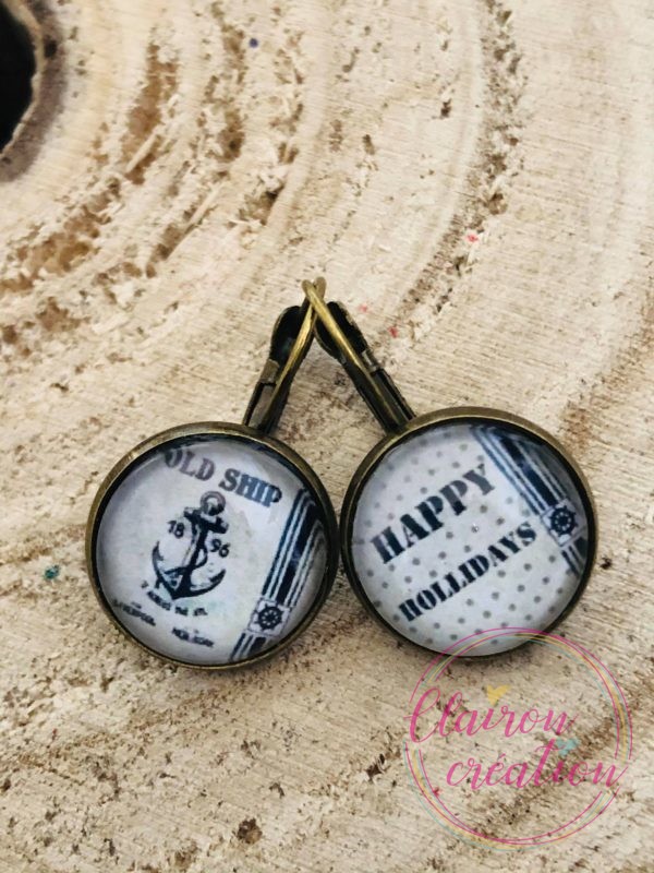 Boucles dormeuses marin (149)