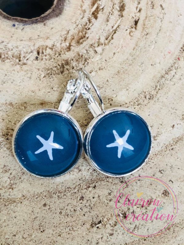Boucles dormeuses marin (150)