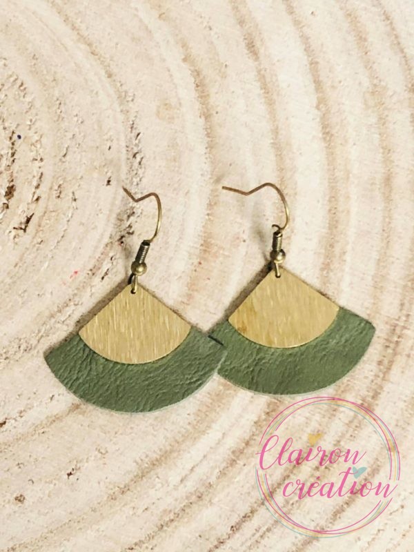 Boucles Cuir Kaki