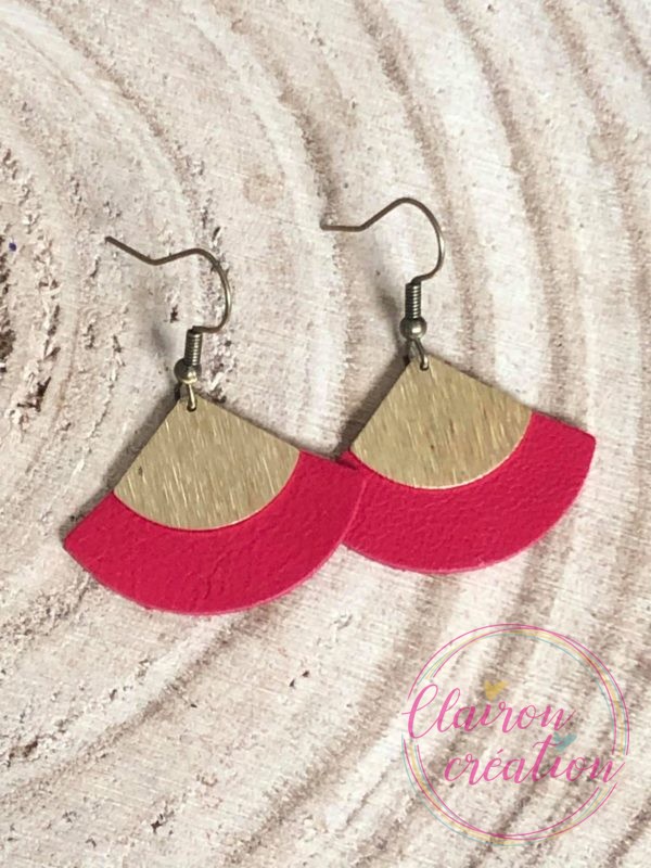 Boucles Cuir Framboise