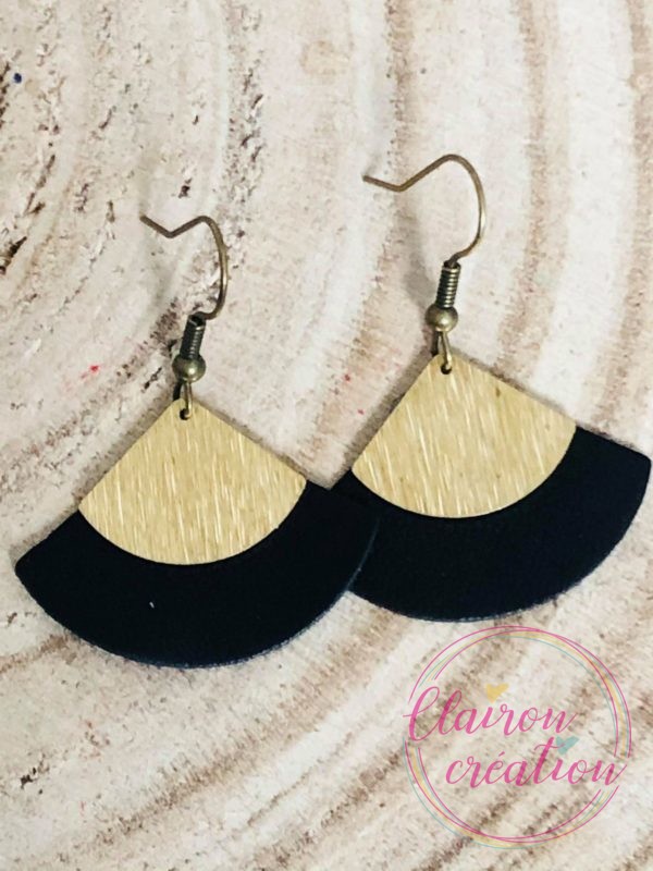 Boucles Cuir Noir