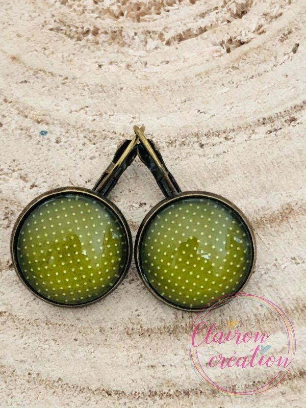 Boucles dormeuses pois (162)