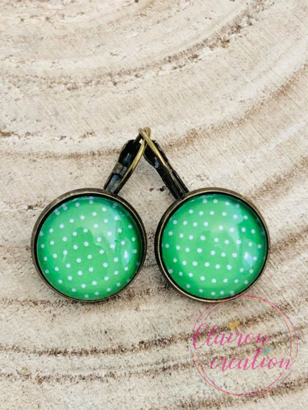 Boucles dormeuses pois (157)