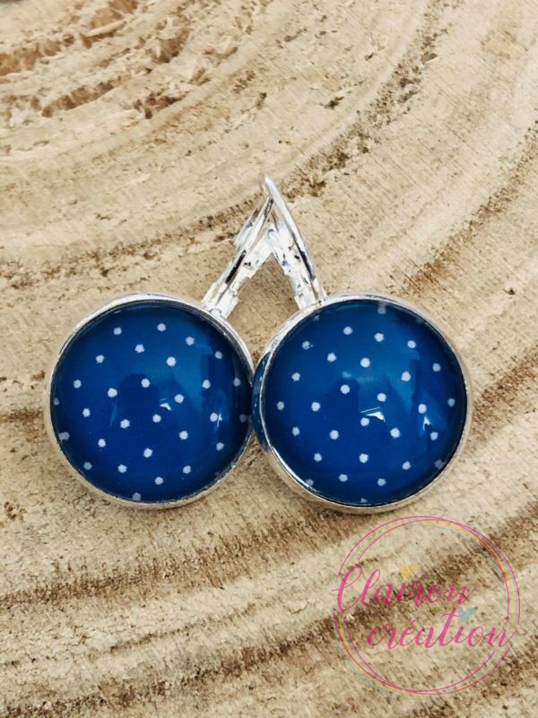 Boucles dormeuses pois (161)