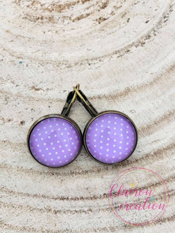 Boucles dormeuses pois (172)