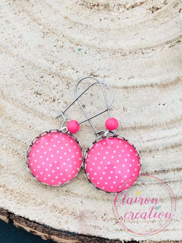 Boucles Pendantes pois (9)