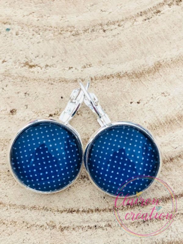 Boucles dormeuses pois (169)