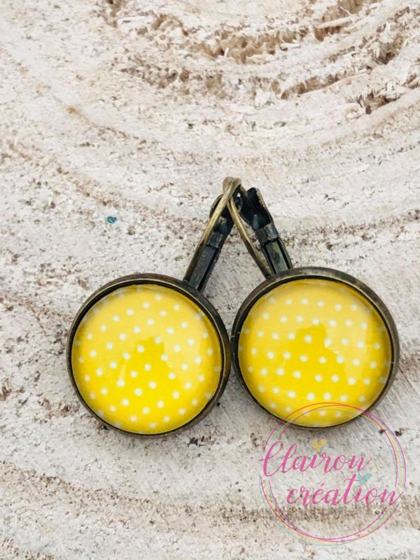 Boucles dormeuses pois (167)