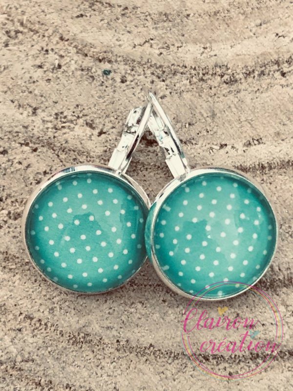Boucles dormeuses pois (163)