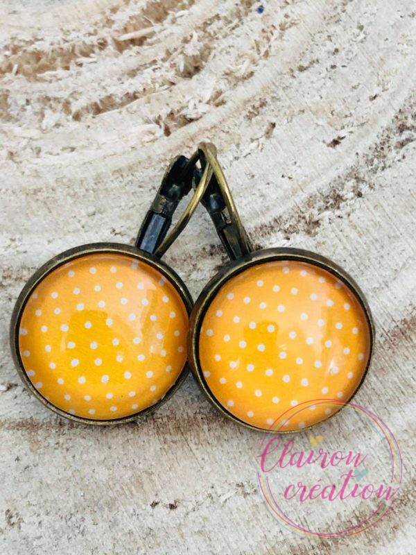 Boucles dormeuses pois (159)