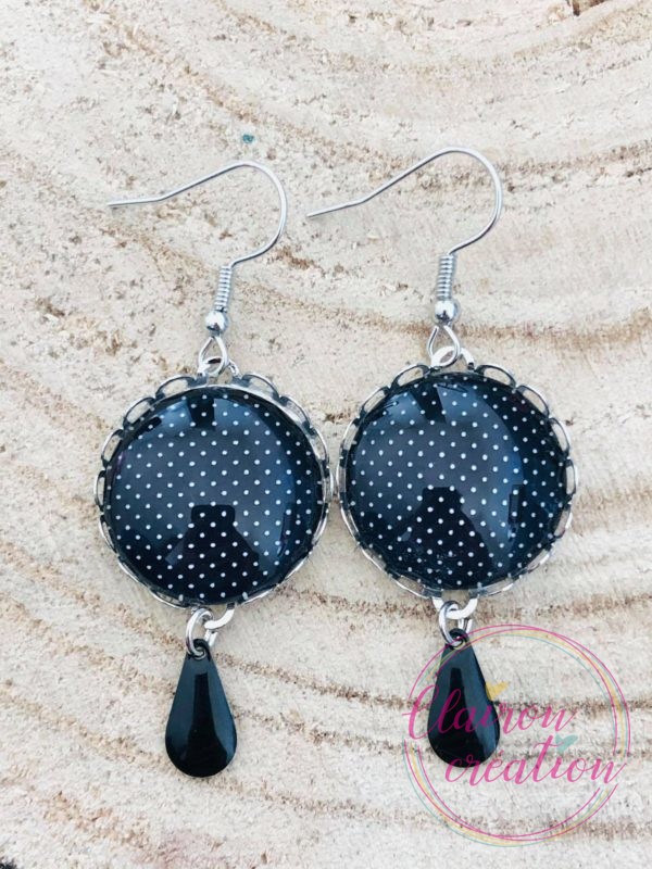Boucles pendantes pois (6)