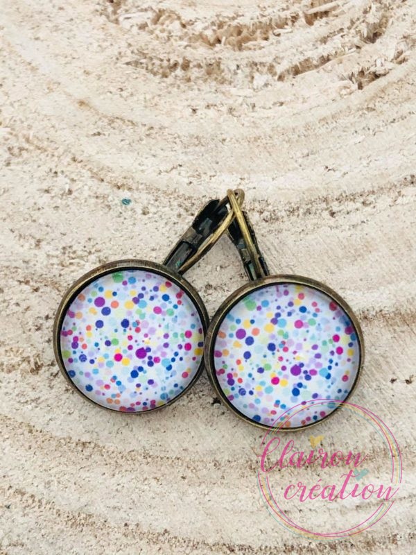 Boucles dormeuses pois (168)