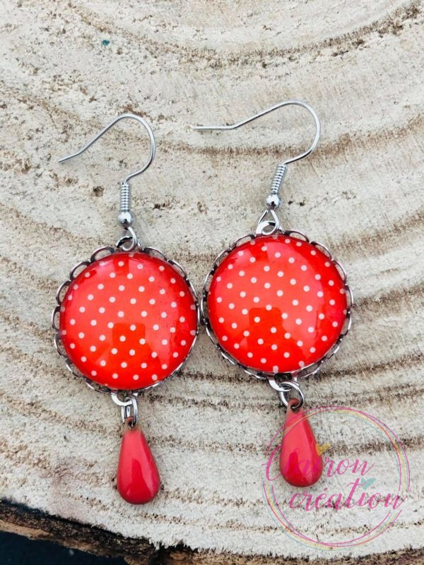 Boucles pendantes pois (5)