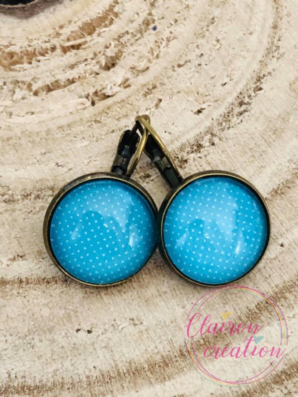 Boucles dormeuses pois (180)