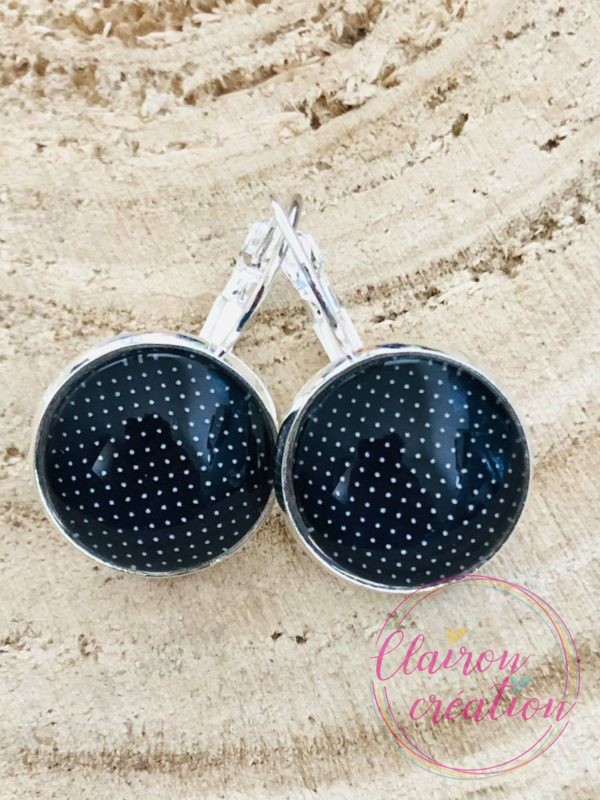 Boucles dormeuses pois (171)