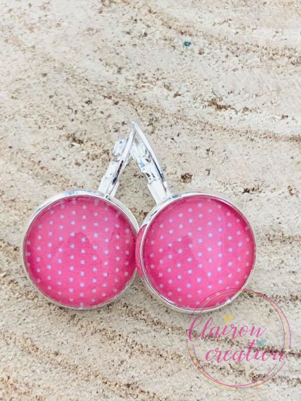 Boucles dormeuses pois (164)
