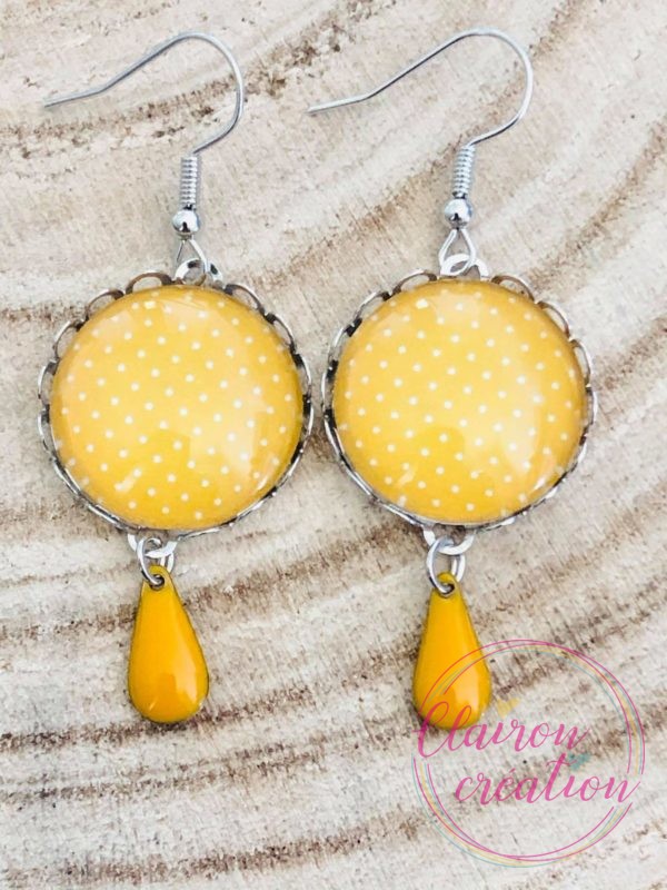 Boucles pendantes pois (4)