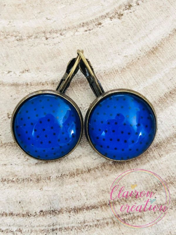 Boucles dormeuses pois (160)