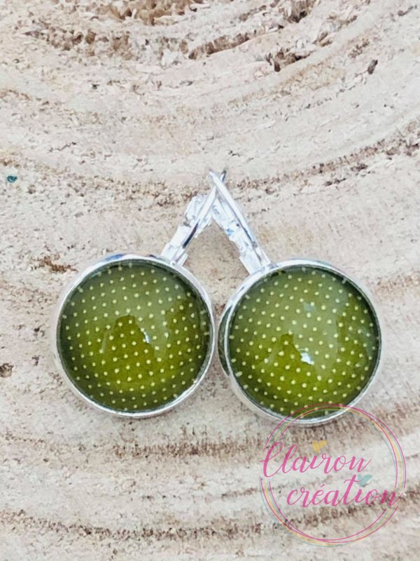 Boucles dormeuses pois  (175)