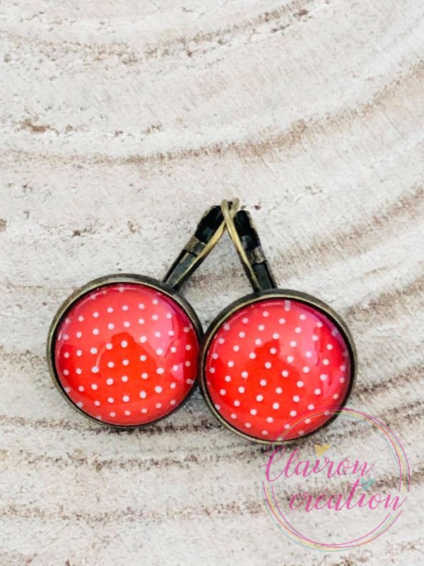 Boucles dormeuses pois (176)