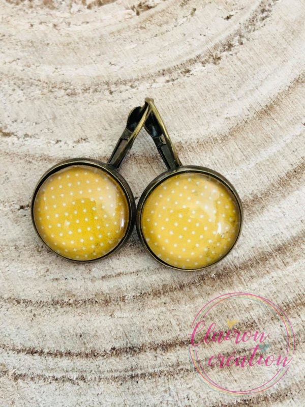 Boucles dormeuses pois (178)