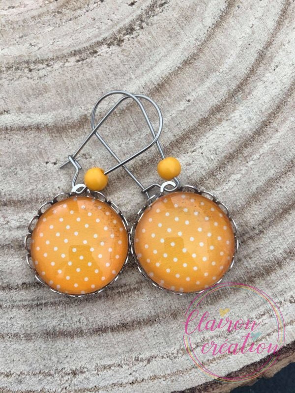 Boucles Pendantes pois (10)