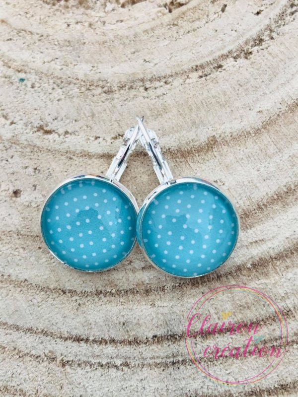 Boucles dormeuses pois (177)