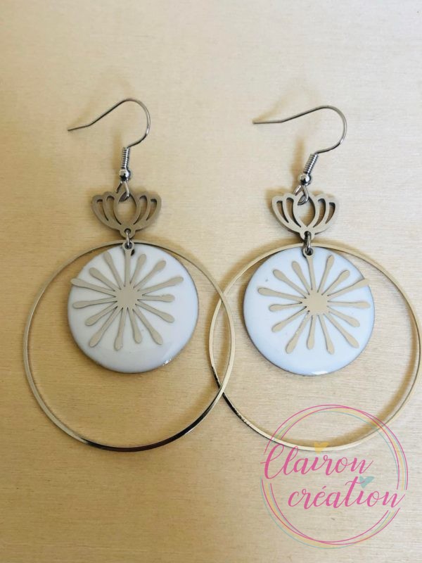 Boucles Argentées Estrela (2) Blanc