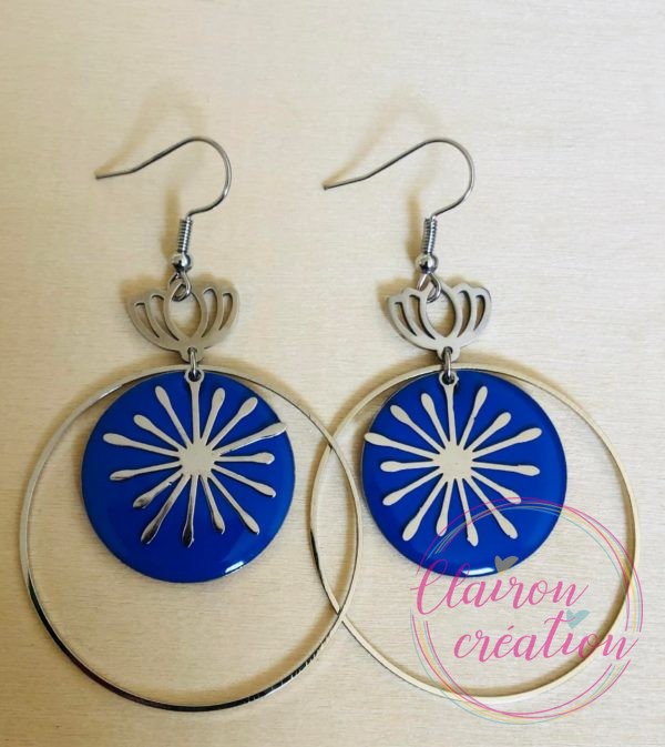 Boucles Argentées Estrela (5) bleu