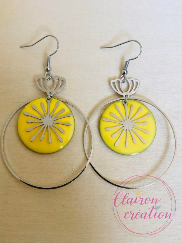 Boucles Argentées Estrela (1) Jaune