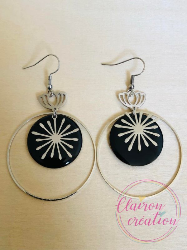 Boucles Argentées Estrela (4) noir