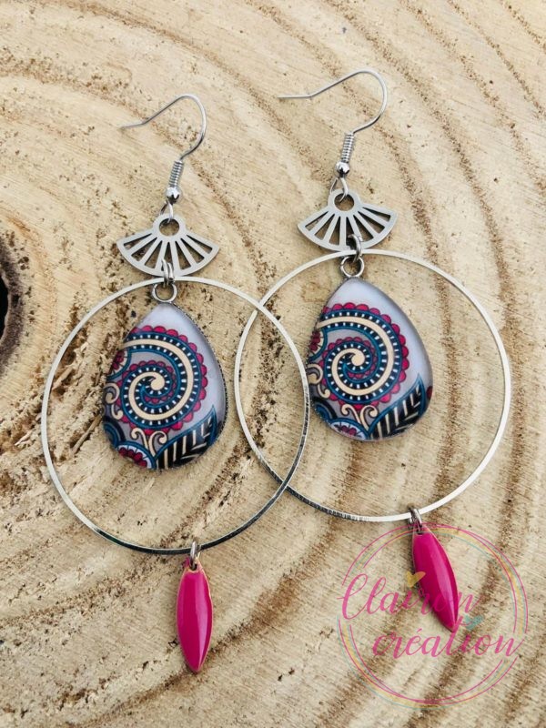 Boucles Roses spirales