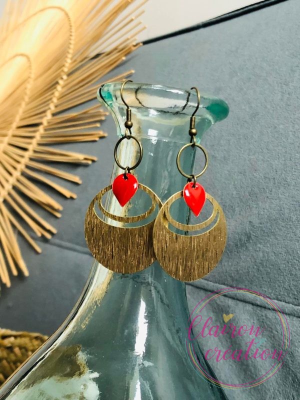 Boucles Azteca Rouge