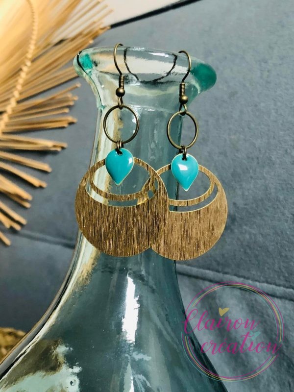 Boucles Azteca Bleu Vert